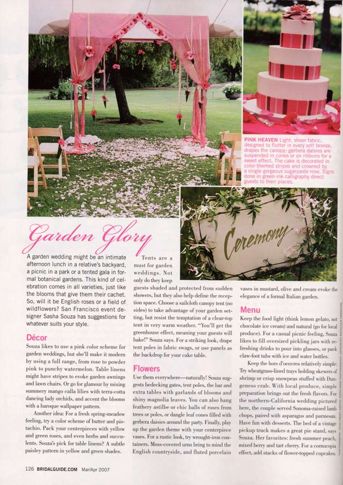 Bridal Guide article page one